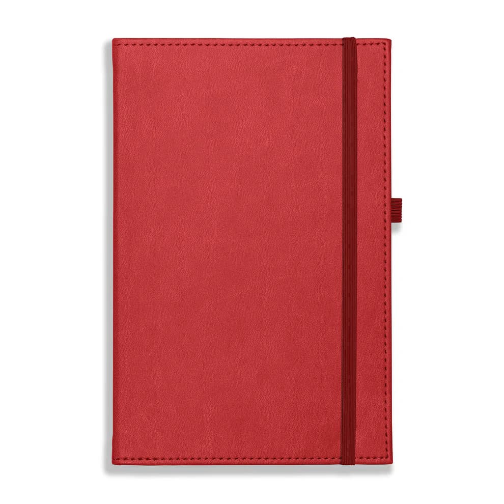 Dorchester NewHide A5 Notebook, Feint Ruled, Red