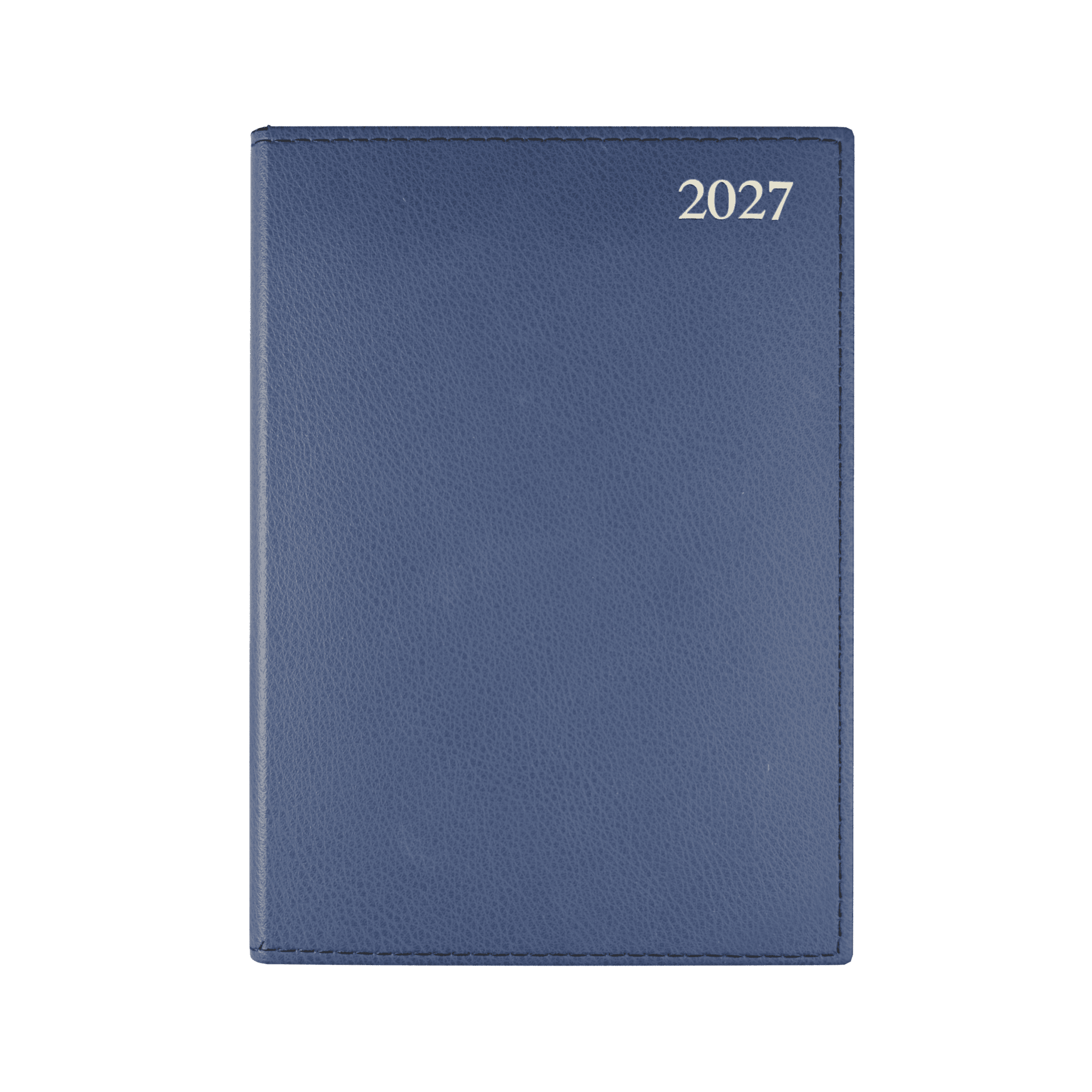 Chelsea Leather A5 Desk Diary, Day Per Page, Blue
