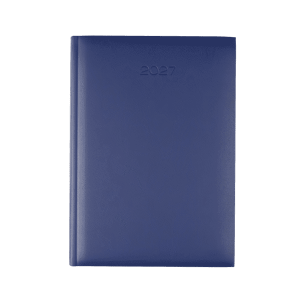 Lewes SmoothGrain A4 Desk Diary, Day Per Page, Blue