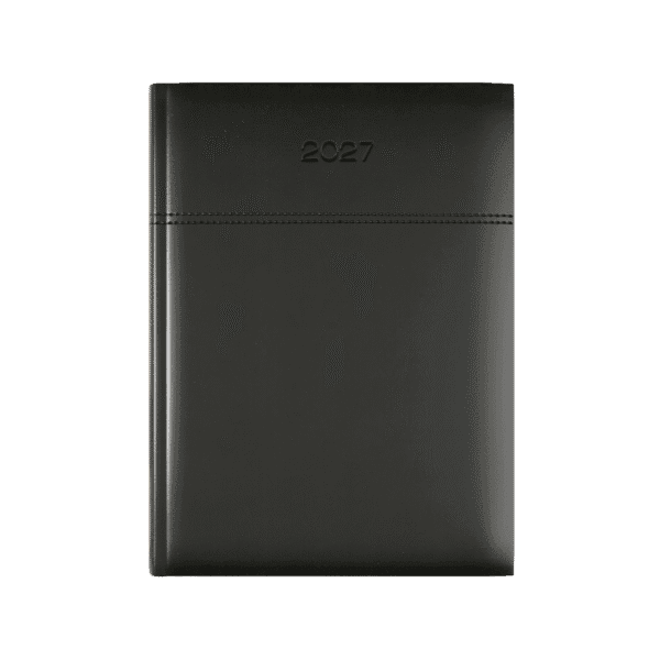 Dorchester Horizon A5 Desk Diary, Day Per Page, Black-Black