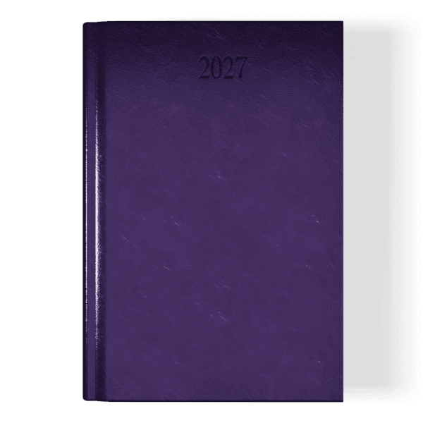 Richmond FineGrain A4 Desk Diary, Day Per Page, Purple