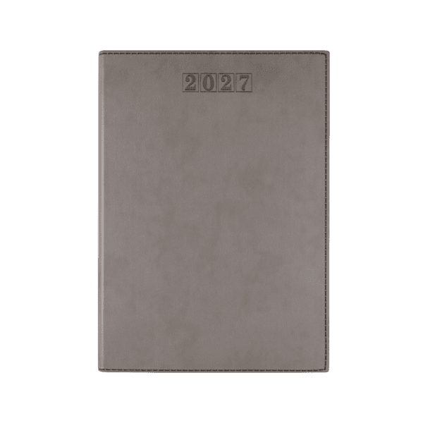 Dorchester NewHide A5 Desk Diary, Week To View, Grey