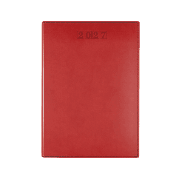Dorchester NewHide A5 Desk Diary, Week To View, Red