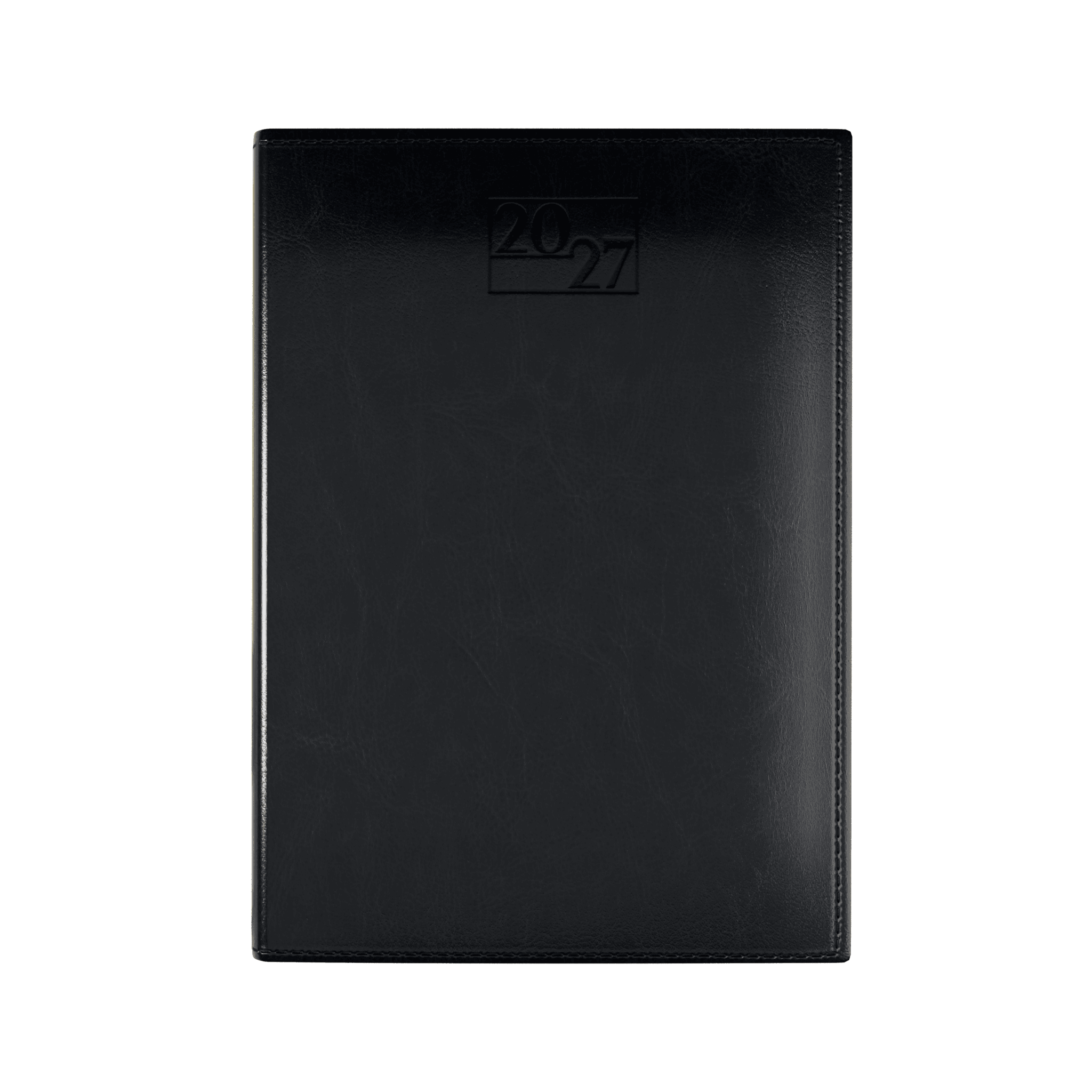 Harrogate SaharaHide Faux Leather A5 Diary, Day Per Page, Black