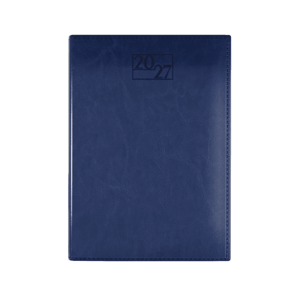 Harrogate SaharaHide Faux Leather A5 Diary, Day Per Page, Dark Blue