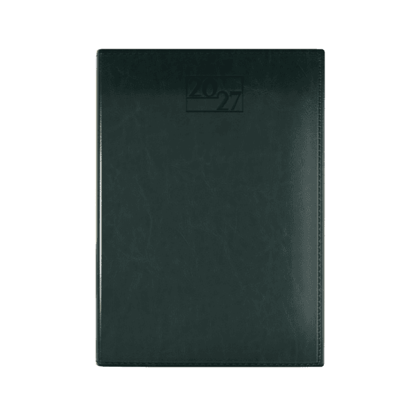 Harrogate SaharaHide Faux Leather A5 Diary, Day Per Page, Green