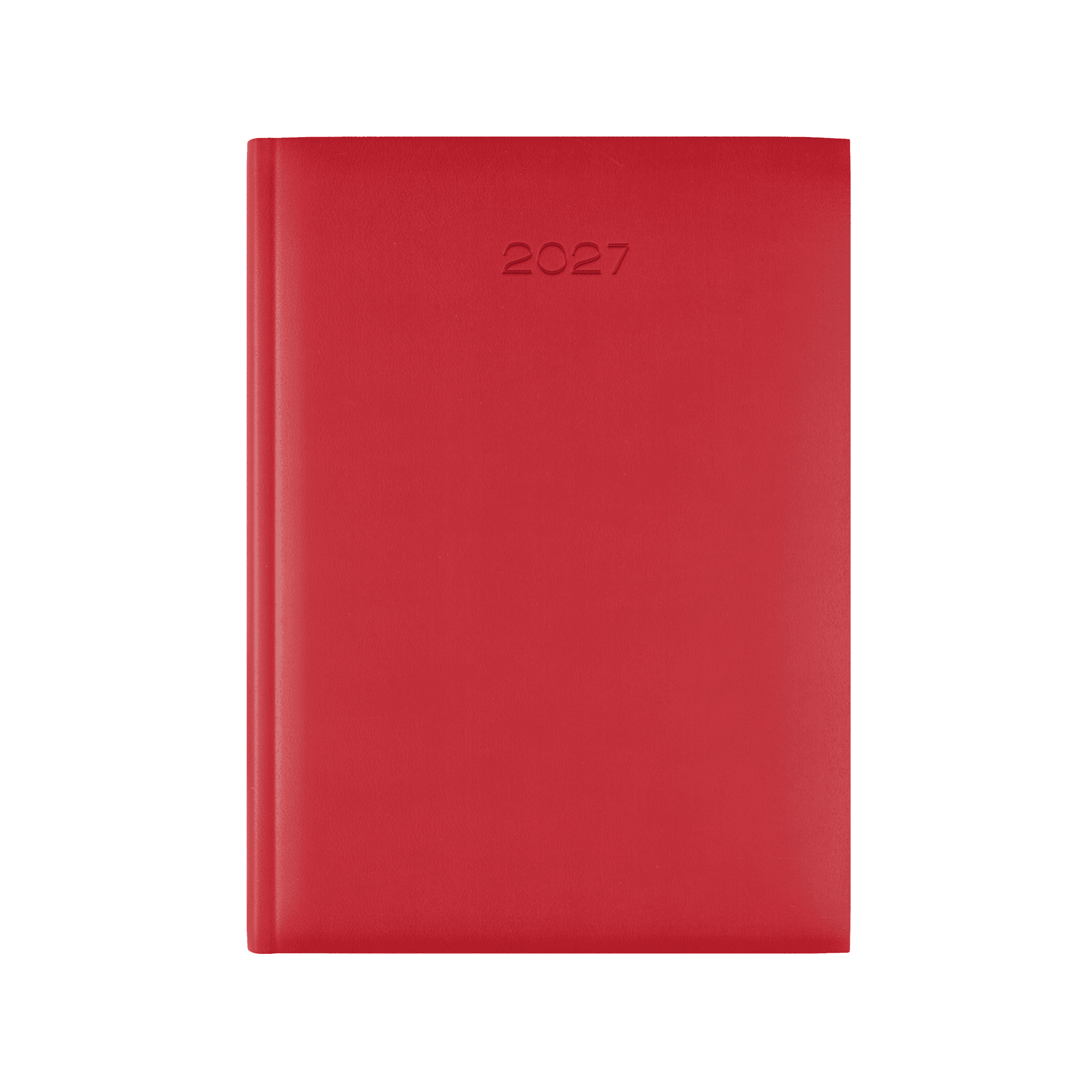 Lewes SmoothGrain A5 Desk Diary, Week To View, Red