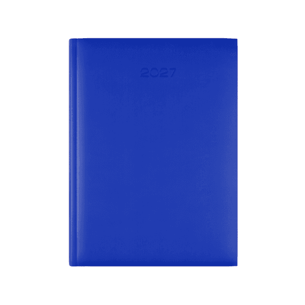 Lewes SmoothGrain A5 Desk Diary, Week To View, Royal Blue