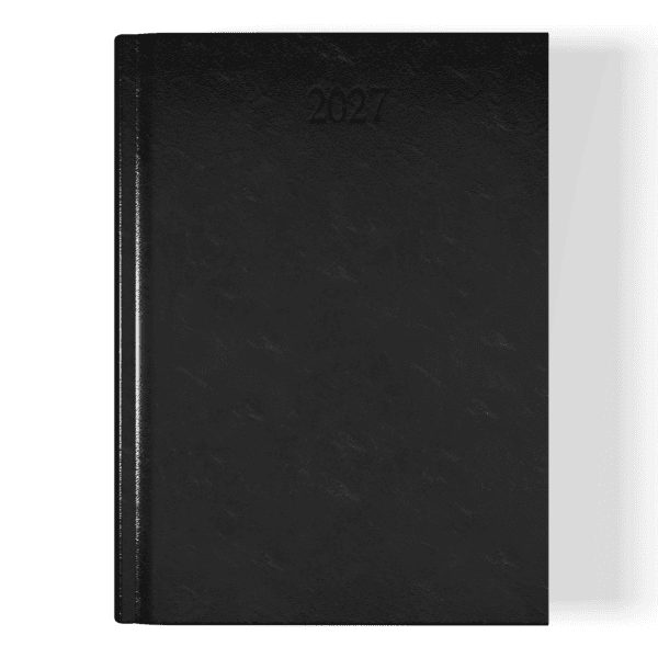 Richmond FineGrain A5 Desk Diary, Week To View, Black