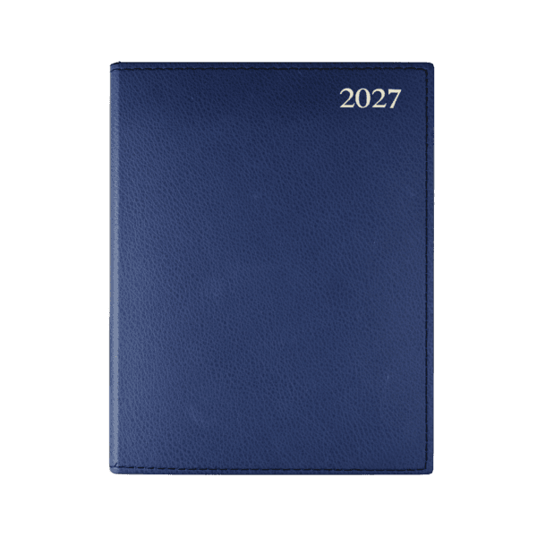Chelsea Leather Quarto Diary, Week To View, Blue