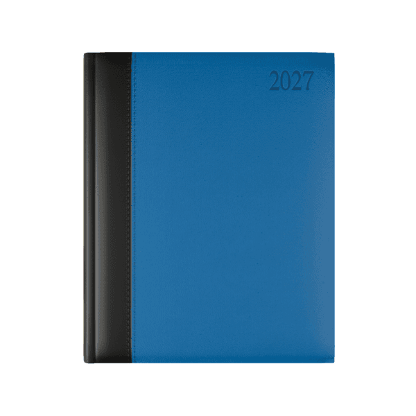 Dorchester Bicolour Quarto Desk Diary, Week to View, Black-Aqua