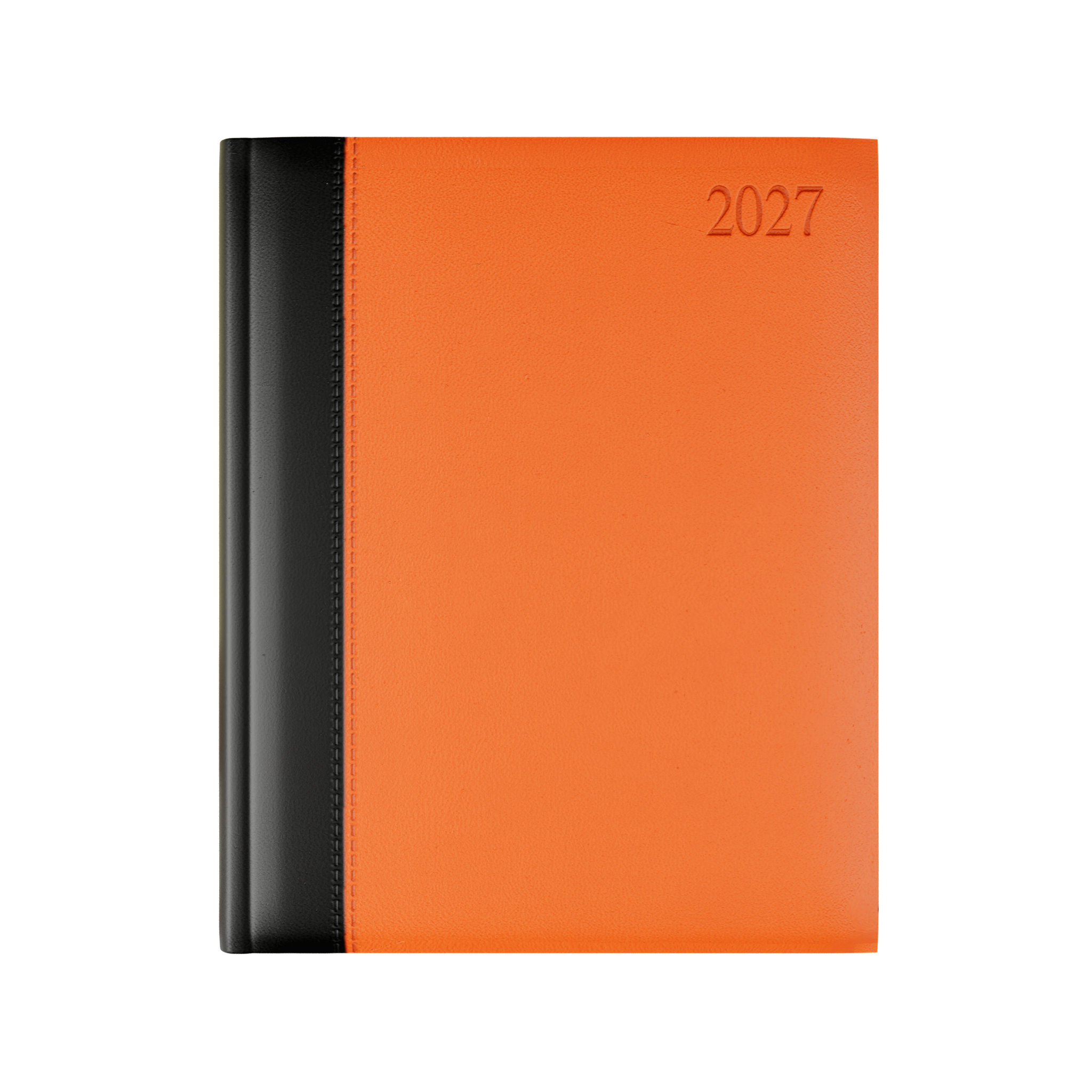 Dorchester Bicolour Quarto Desk Diary, Week to View, Black-Orange