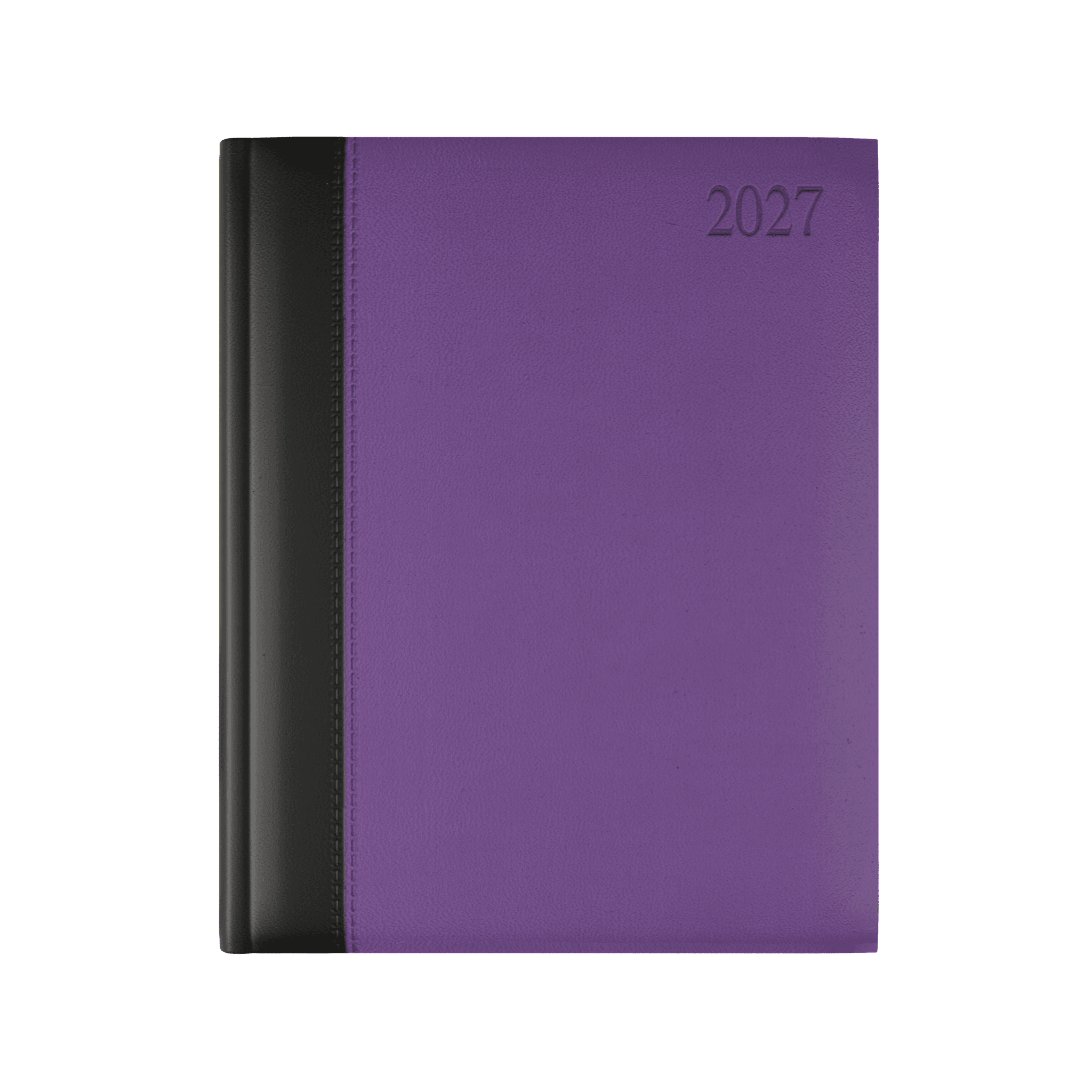 Dorchester Bicolour Quarto Desk Diary, Week to View, Black-Purple