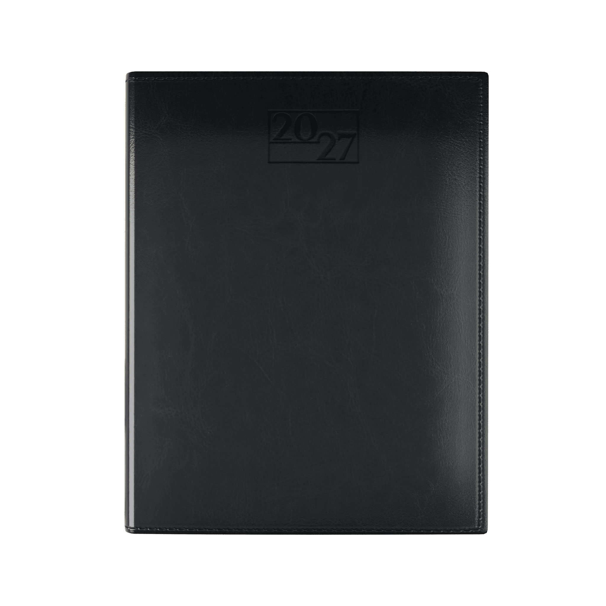 Harrogate SaharaHide Faux Leather Quarto Diary, Week to View, Black
