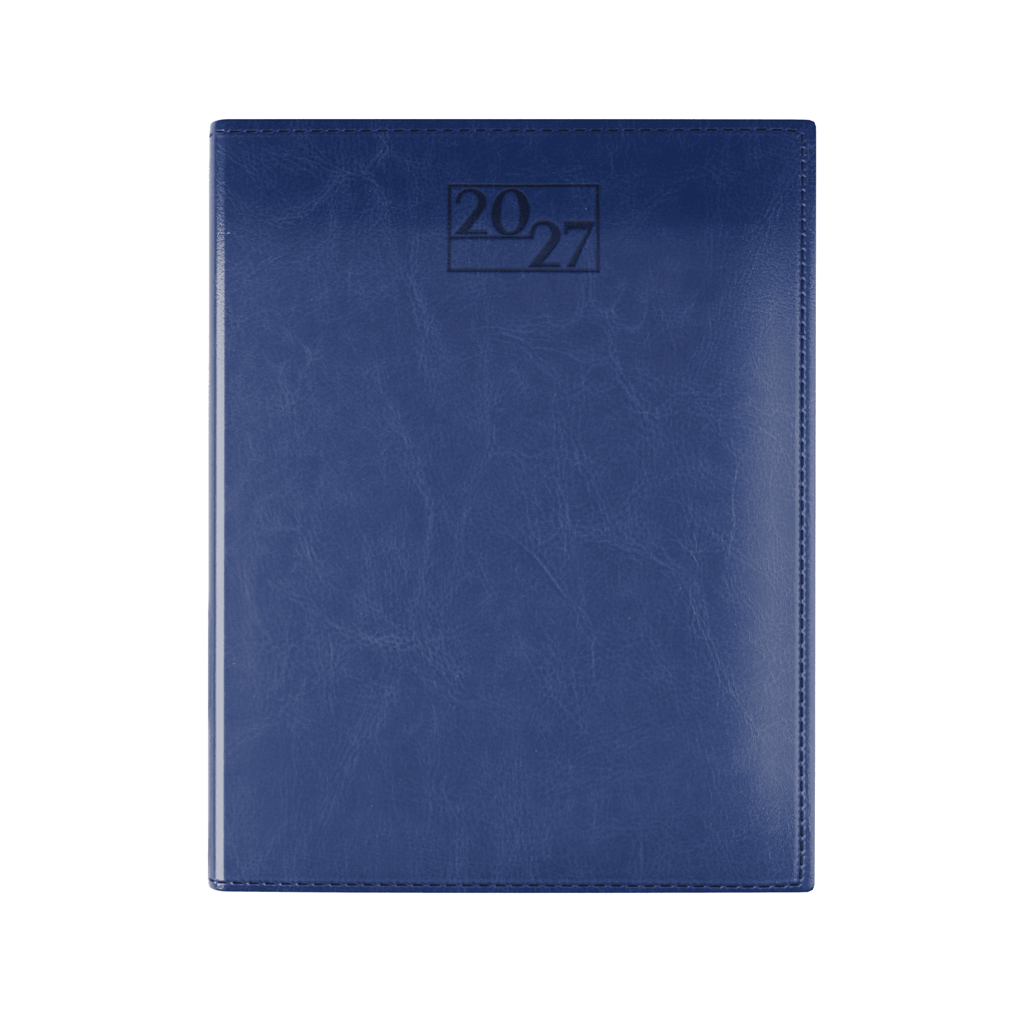 Harrogate SaharaHide Faux Leather Quarto Diary, Week to View, Dark Blue
