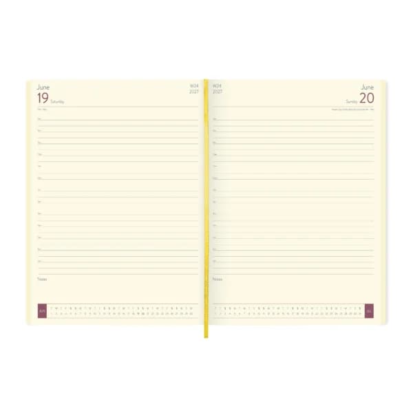 Richmond FineGrain A5 Desk Diary, Day Per Page, Black