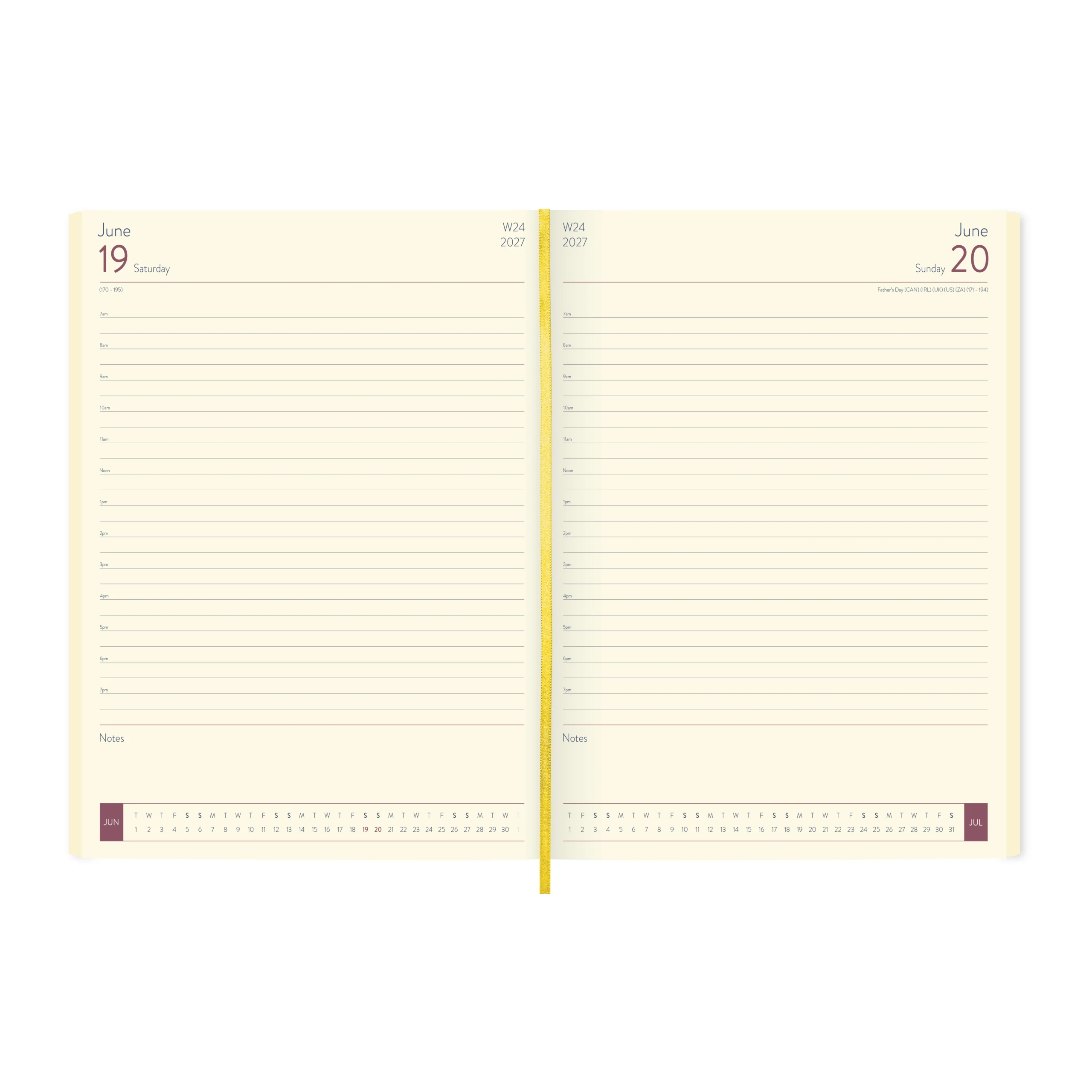 Richmond FineGrain A5 Desk Diary, Day Per Page, Black