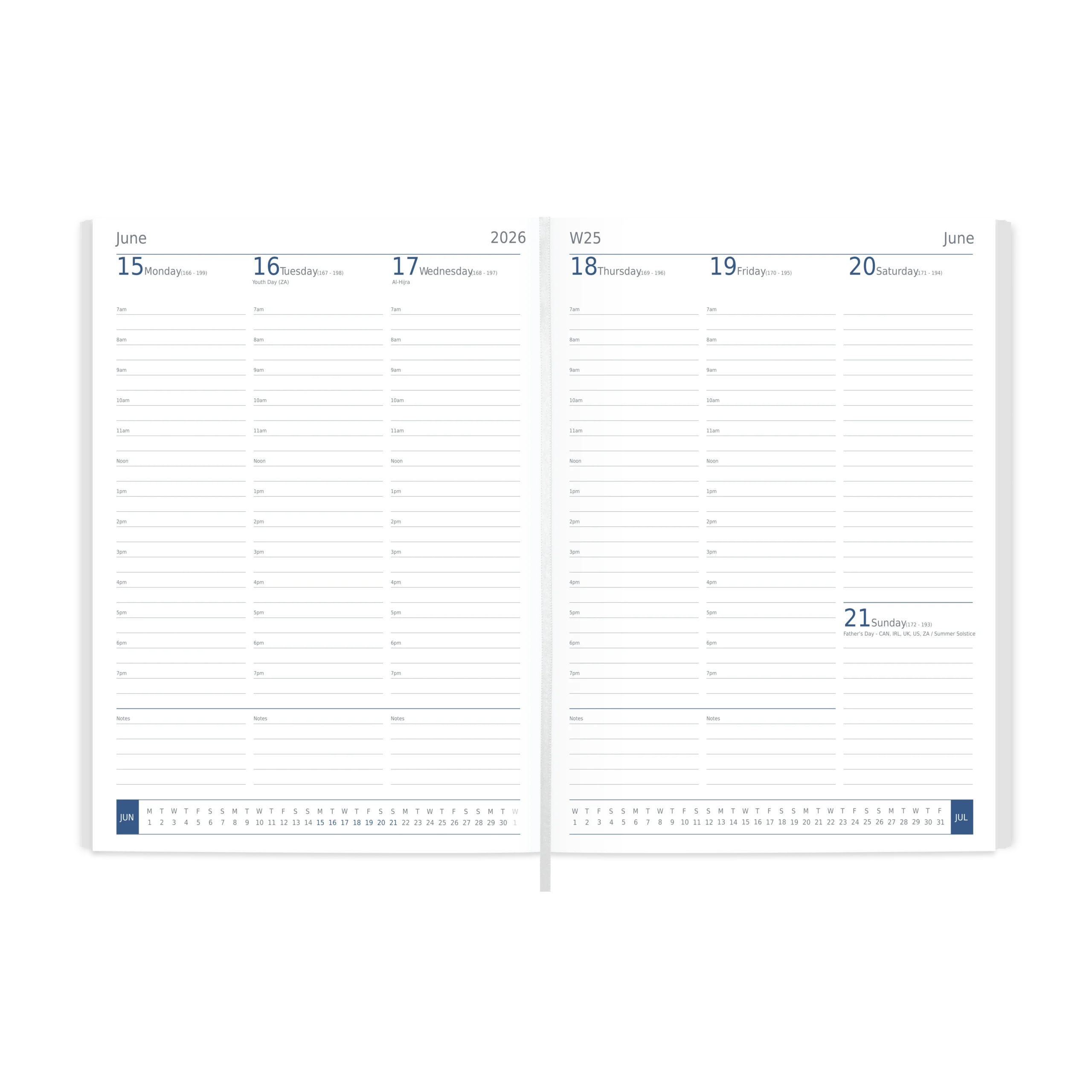 Richmond FineGrain Quarto Desk Diary, Week to View, Black