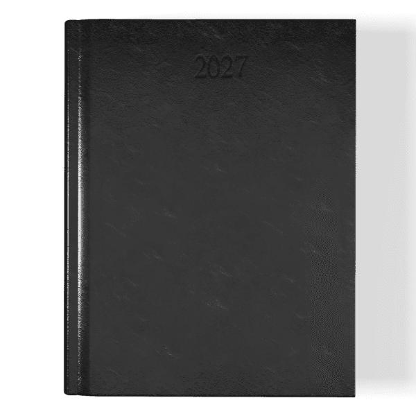 Richmond FineGrain Quarto Desk Diary, Week to View, Black
