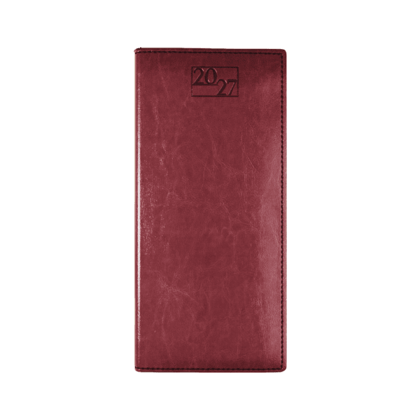 Harrogate SaharaHide Faux Leather Pocket Diary, Week to View, Burgundy