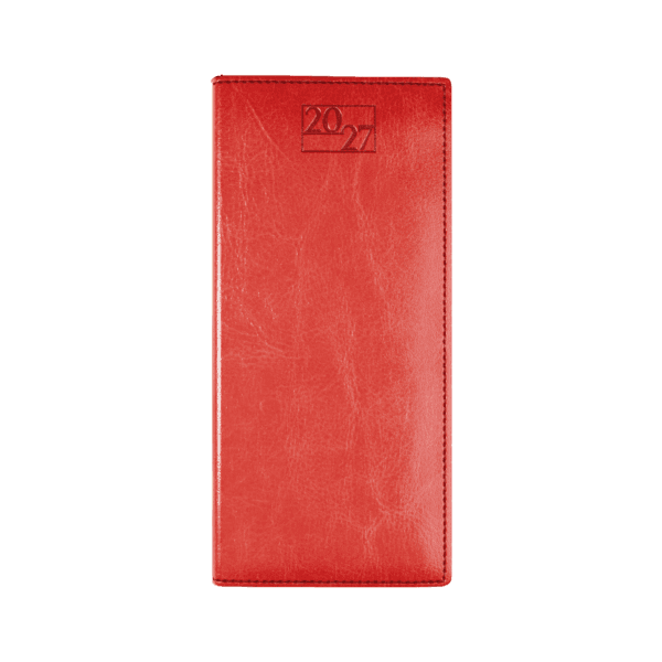 Harrogate SaharaHide Faux Leather Pocket Diary, Week to View, Red