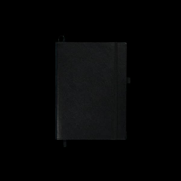 Chelsea Leather A5 Notebook, Feint Ruled, Black