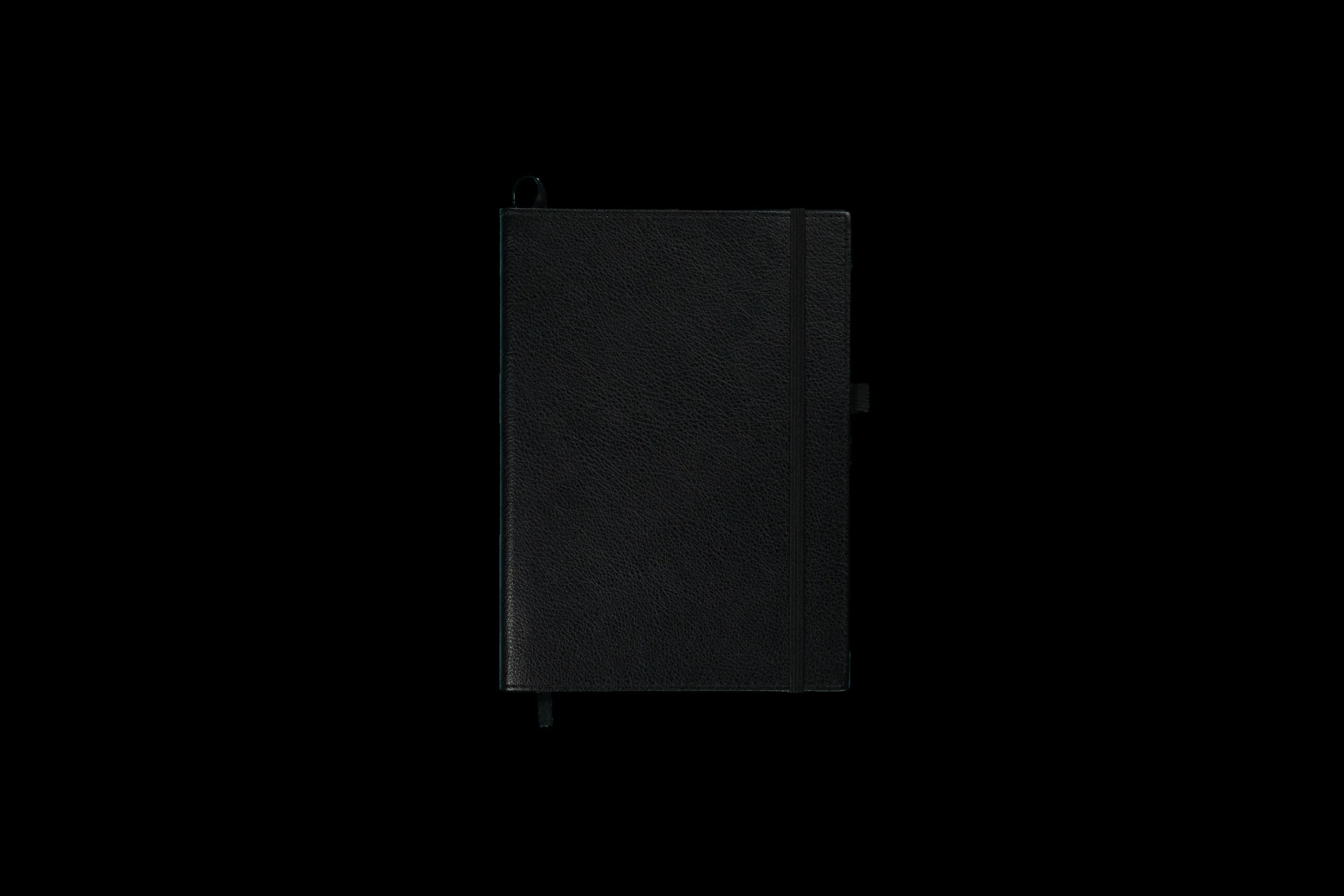Chelsea Leather A5 Notebook, Feint Ruled, Black