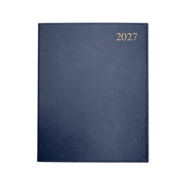 Chelsea Leather Quarto Diary, Week to View, Blue