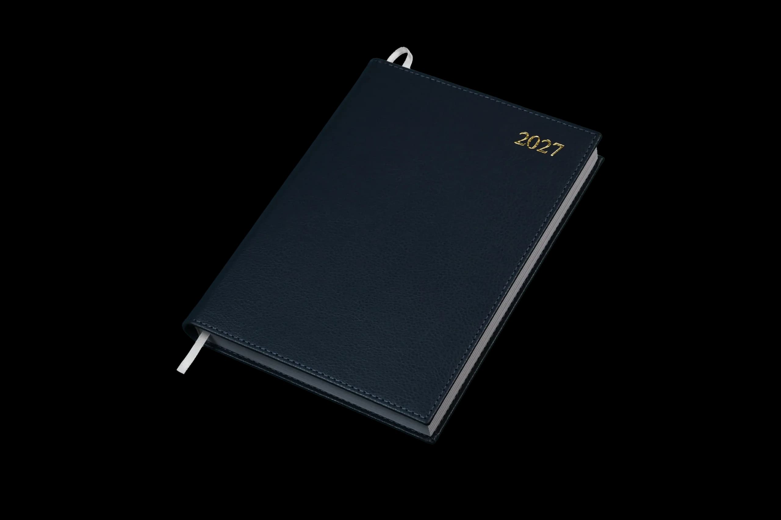 Chelsea Leather A5 Desk Diary, Day Per Page, Blue