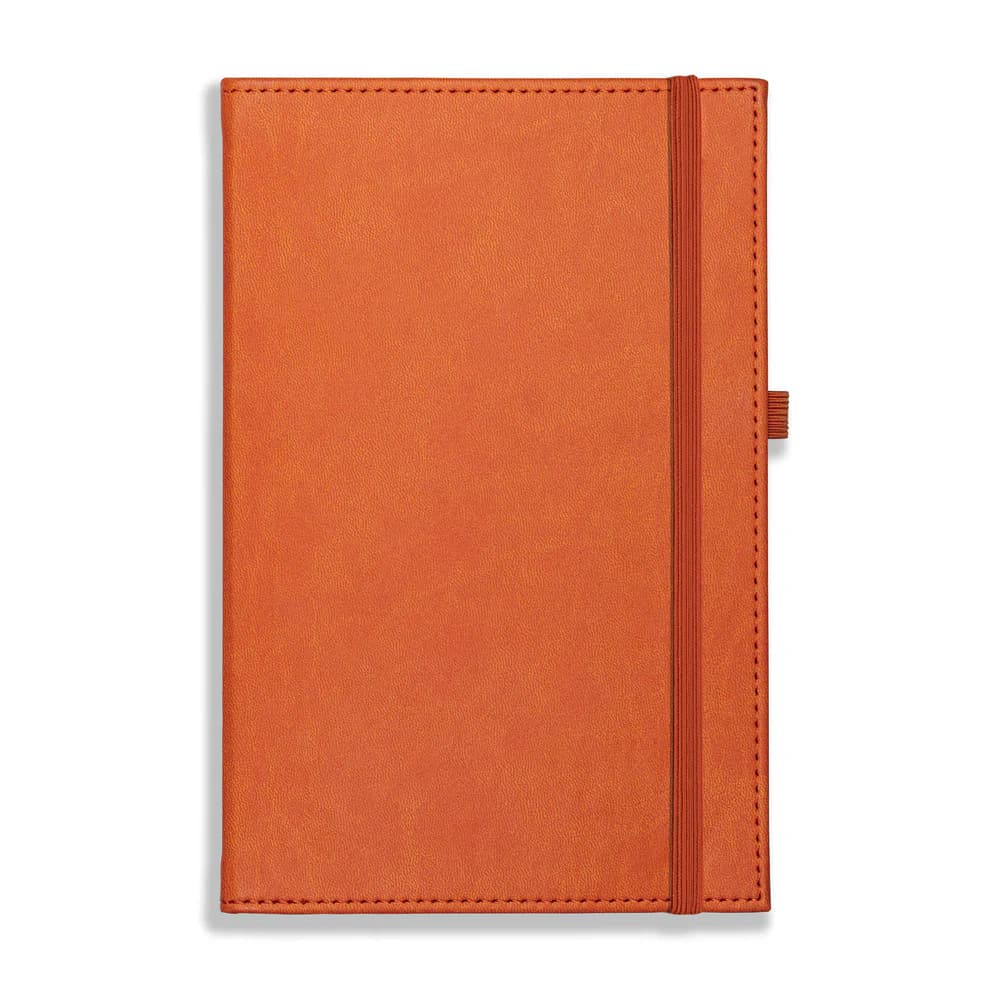 Dorchester NewHide A5 Notebook, Feint Ruled, Orange
