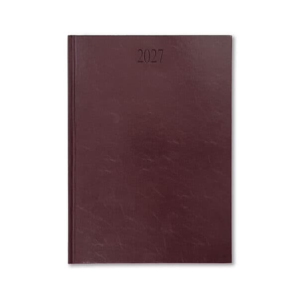 Richmond A4 Desk Diary, Day Per Page, Burgundy