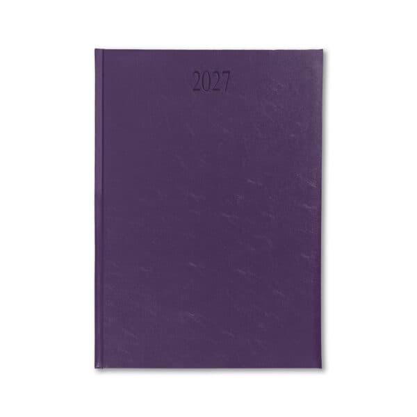 Richmond A4 Desk Diary, Day Per Page, Purple