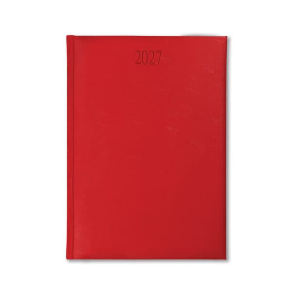 Richmond A4 Desk Diary, Day Per Page, Red