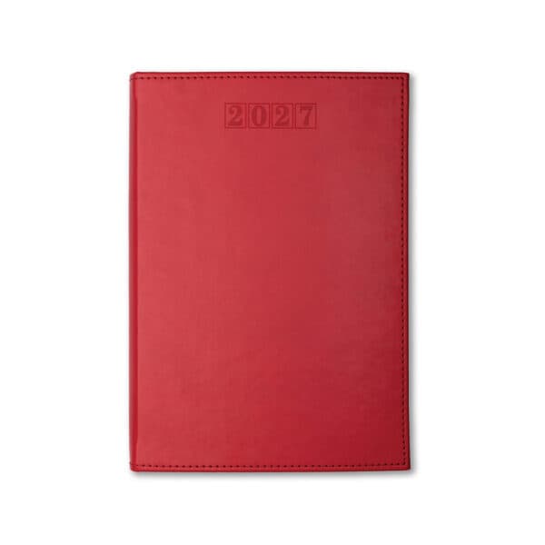 Dorchester A5 Desk Diary, Day Per Page, Red