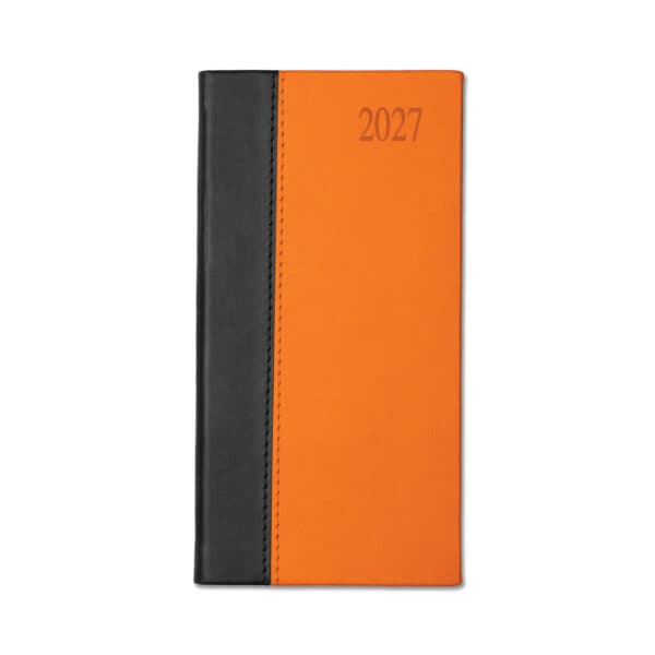 Dorchester Bicolor Pocket Diary, Week to View, Black-Orange