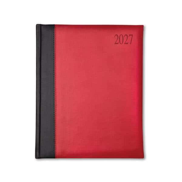 Dorchester Bicolour Quarto Desk Diary, Week to View, Black-Red