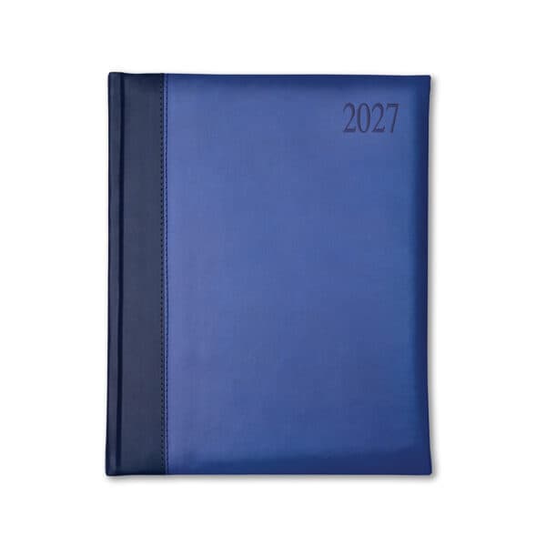 Dorchester Bicolour Quarto Desk Diary, Week to View, Black-Royal Blue