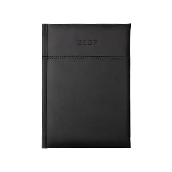 Dorchester Horizon A5 Desk Diary, Day Per Page, Black-Black