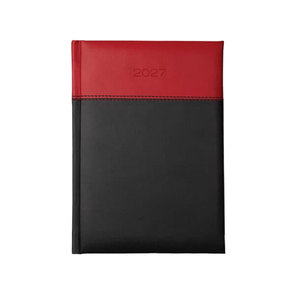 Dorchester Horizon A5 Desk Diary, Day Per Page, Black-Red
