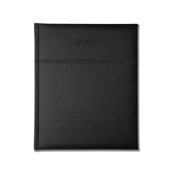 Dorchester Horizon Quarto Desk Diary, Week to View, Black-Black
