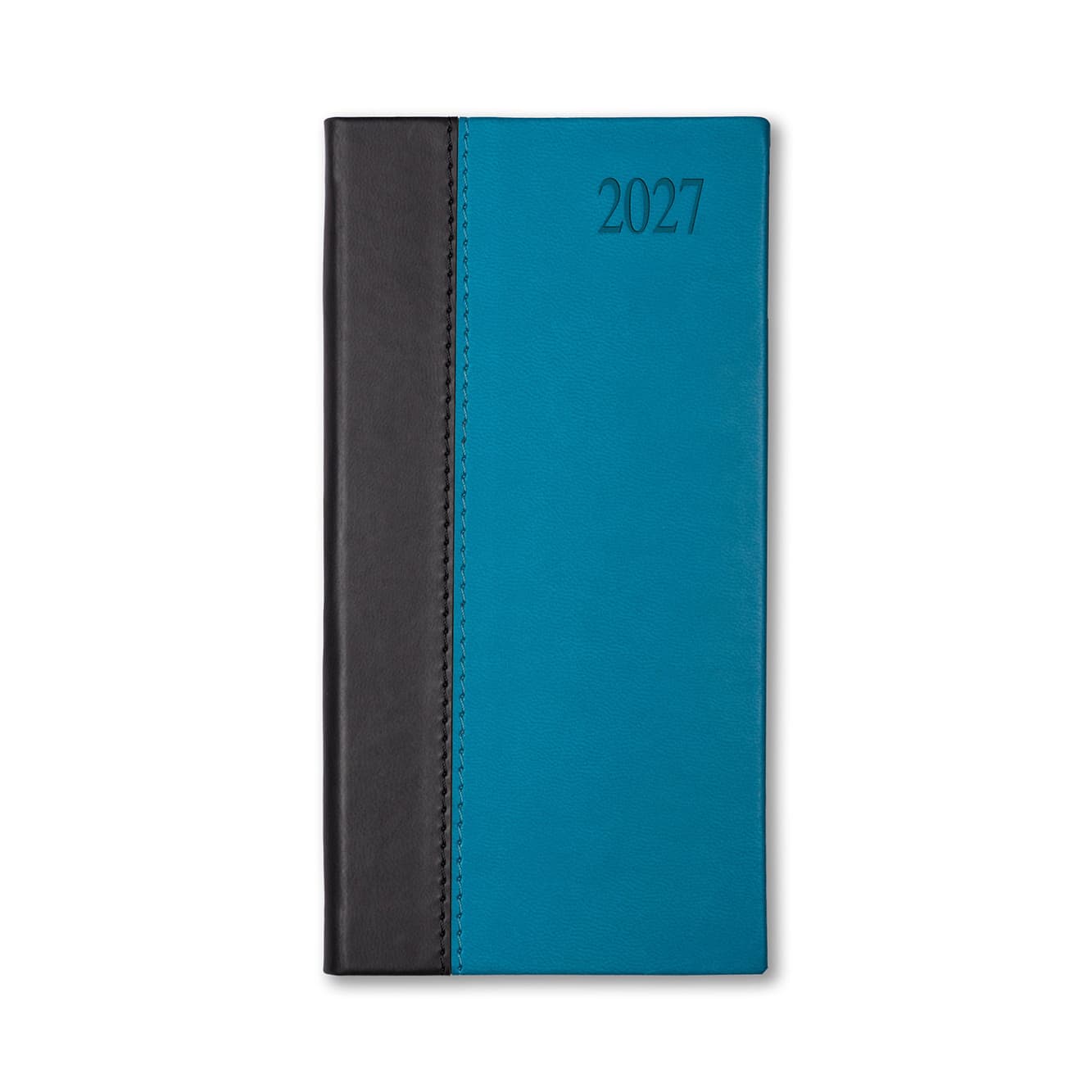 Dorchester Bicolor Pocket Diary, Week to View, Black-Aqua