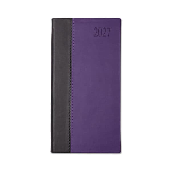 Dorchester Bicolor Pocket Diary, Week to View, Black-Purple