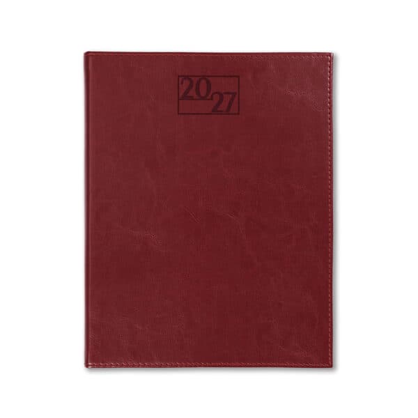 Harrogate Quarto Diary, Week to View, Burgundy