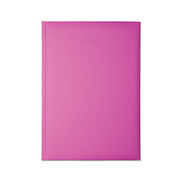 Lewes A4 Desk Diary, Day Per Page, Light Pink