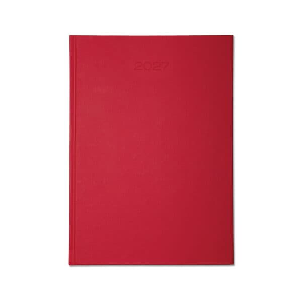 Lewes A4 Desk Diary, Day Per Page, Red