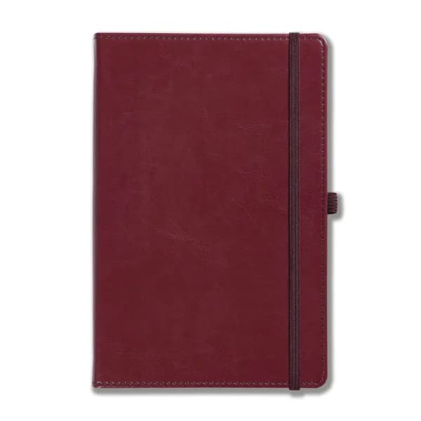 Harrogate A5 Notebook, Feint Ruled, Burgundy