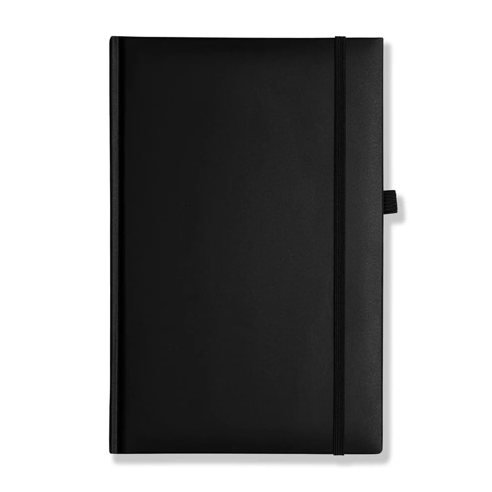 Lewes SmoothGrain A5 Notebook, Feint Ruled, Black