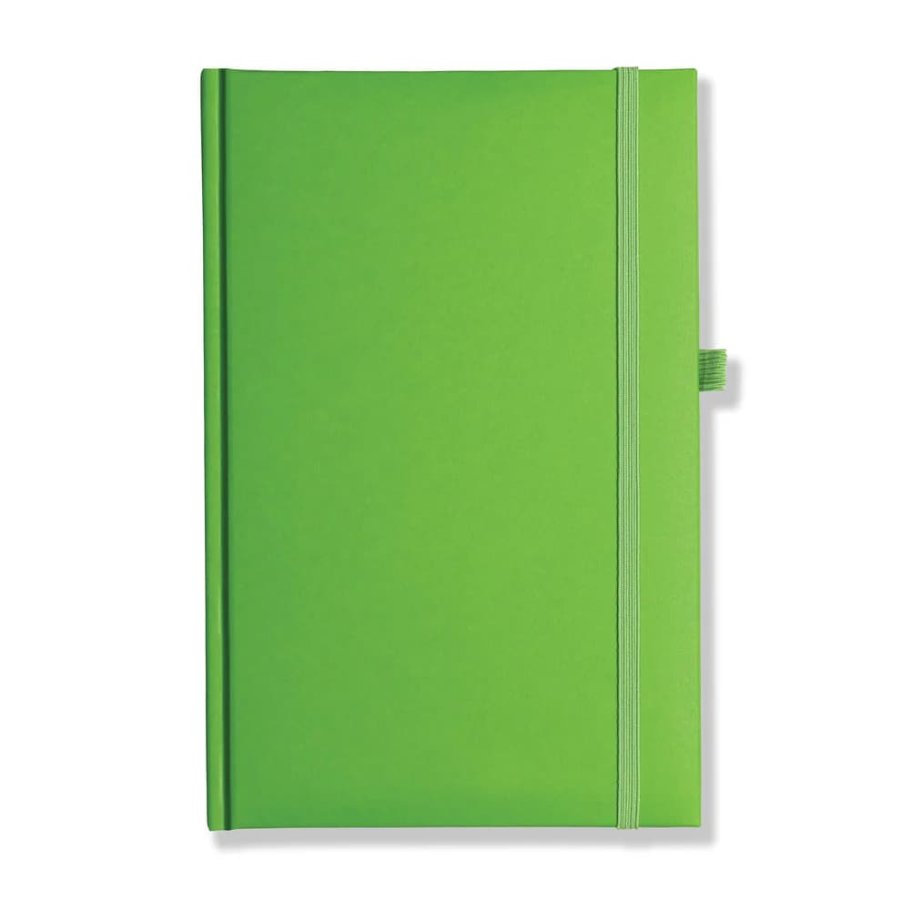Lewes SmoothGrain A5 Notebook, Feint Ruled, Lime