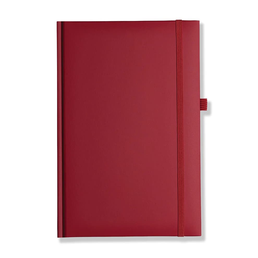Lewes SmoothGrain A5 Notebook, Feint Ruled, Red