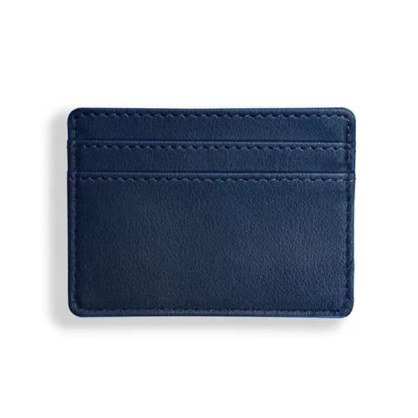 Chelsea Leather Slim Card Holder, Blue